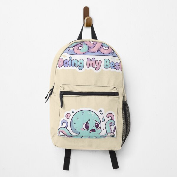 Item preview, Doing My Best Stressed Octopus Sticker – Cute Kawaii Pastel Octopus T-Shirt | Overwhelmed But Trying designed and sold by ZyxDes.