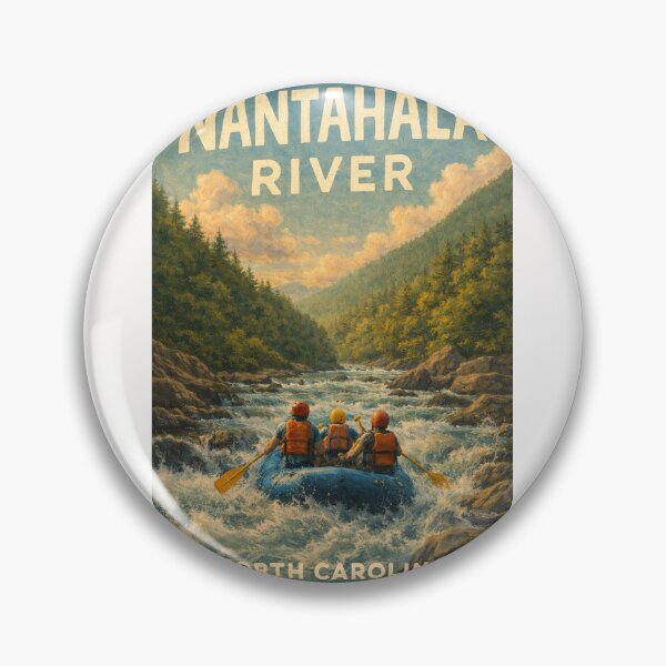 Artikelvorschau, Wildwasser-Rafting auf dem Nantahala River im Nantahala National Forest in der Nähe von Bryson City und den Great Smoky Mountains, North Carolina entworfen und verkauft von Places On Earth.