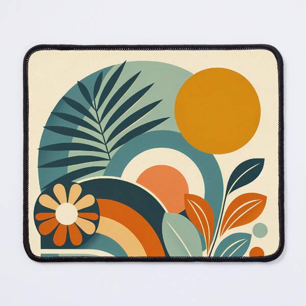 Item preview, Abstract Botanical Shapes with Sun and Leaves designed and sold by InkSmithery.