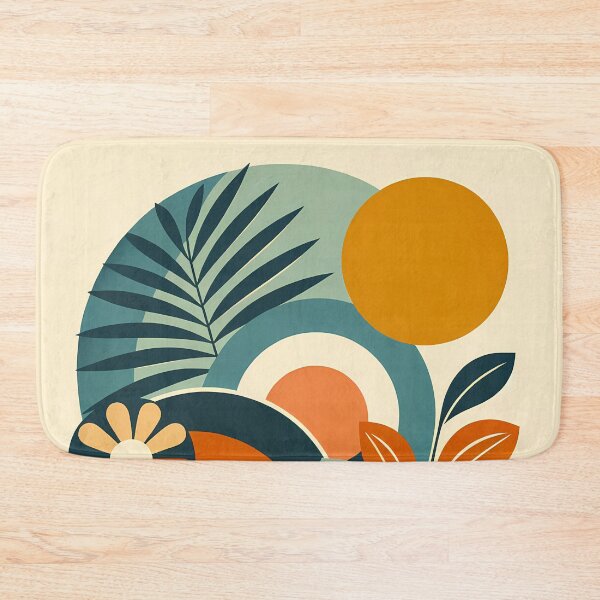 Item preview, Abstract Botanical Shapes with Sun and Leaves designed and sold by InkSmithery.