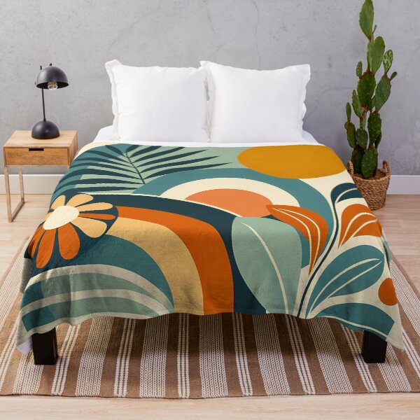 Item preview, Abstract Botanical Shapes with Sun and Leaves designed and sold by InkSmithery.