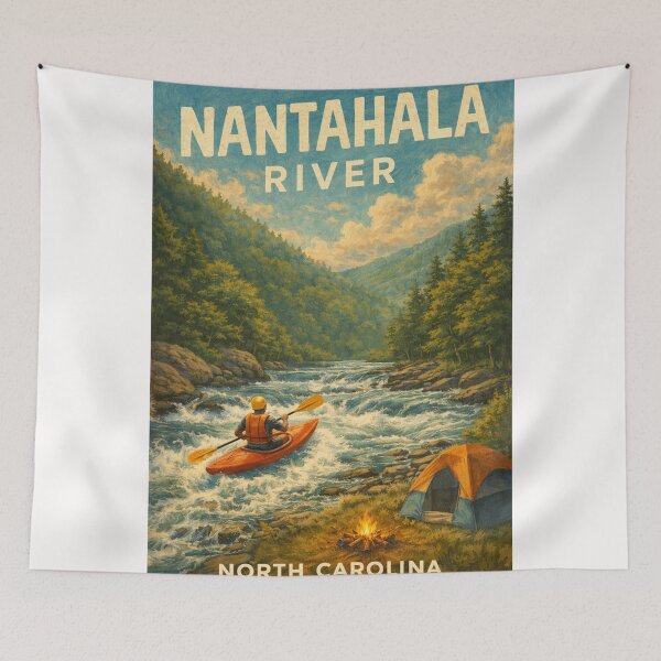 Item preview, Nantahala River Kayaking and Camping in Nantahala National Forest near Bryson City and Great Smoky Mountains, North Carolina designed and sold by Places On Earth.