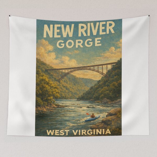 Item preview, New River Gorge Bridge over the New River near Fayetteville and Beckley in West Virginia designed and sold by Places On Earth.