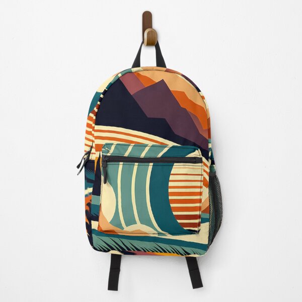 Item preview, Geometric Mountain Sunrise Landscape designed and sold by InkSmithery.