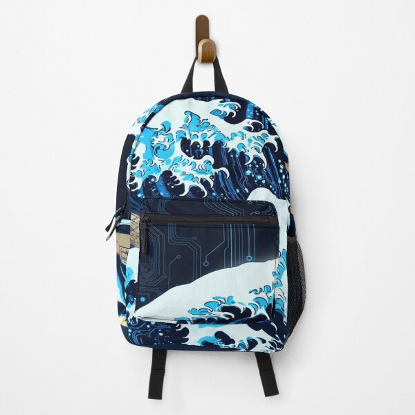 Item preview, Great Wave off Kanagawa Circuit Board - Japanese Cyberpunk Fusion designed and sold by Ink Dynasty.