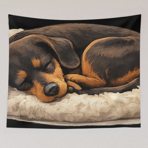 Item preview, Dachshund Napping – Sleeping Puppy designed and sold by OneMoments.