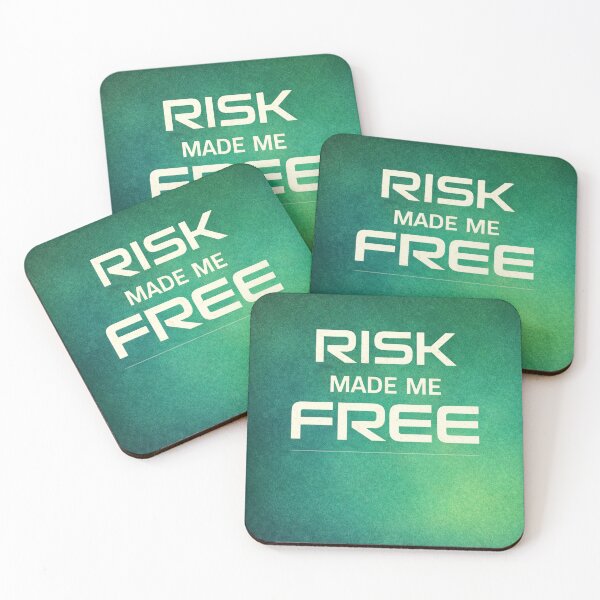 Item preview, Risk Made Me Free Bold Motivation Quote designed and sold by the-dovlat.