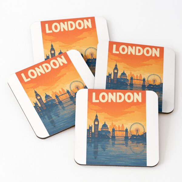 Item preview, London Skyline along the River Thames with Tower Bridge, Big Ben and London Eye, United Kingdom designed and sold by Places On Earth.