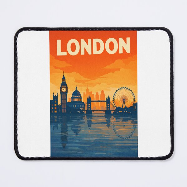 Item preview, London Skyline along the River Thames with Tower Bridge, Big Ben and London Eye, United Kingdom designed and sold by Places On Earth.