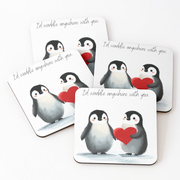 Item preview, Valentine's theme: Penguins designed and sold by WinkyDingo.