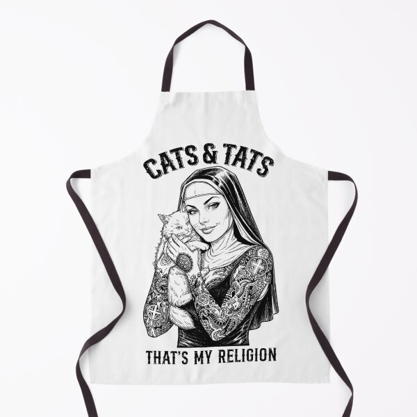 Item preview, Cats Tats Tattooed Cat Lover Nun Ink Girl Funny Inked Woman designed and sold by GrandeDuc.