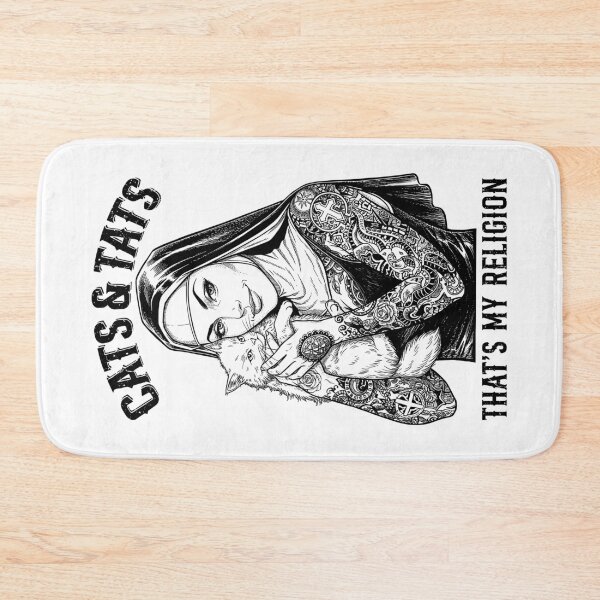 Item preview, Cats Tats Tattooed Cat Lover Nun Ink Girl Funny Inked Woman designed and sold by GrandeDuc.
