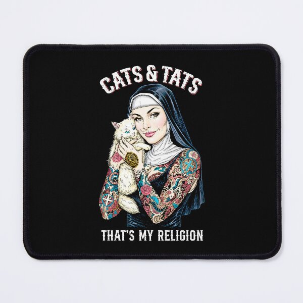 Item preview, Cats Tats Tattooed Cat Lover Nun Ink Girl Funny Inked Woman designed and sold by GrandeDuc.