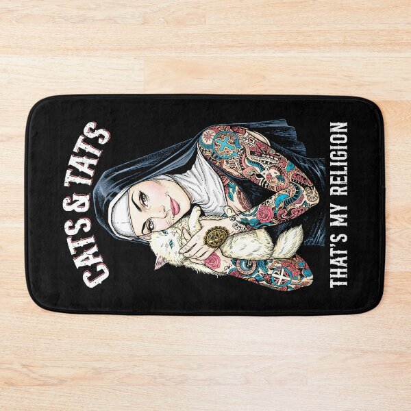 Item preview, Cats Tats Tattooed Cat Lover Nun Ink Girl Funny Inked Woman designed and sold by GrandeDuc.