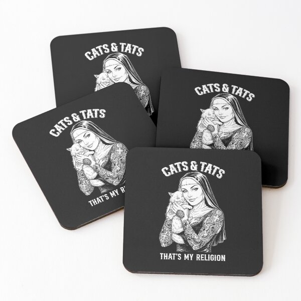 Item preview, Cats Tats Tattooed Cat Lover Nun Ink Girl Funny Inked Woman designed and sold by GrandeDuc.