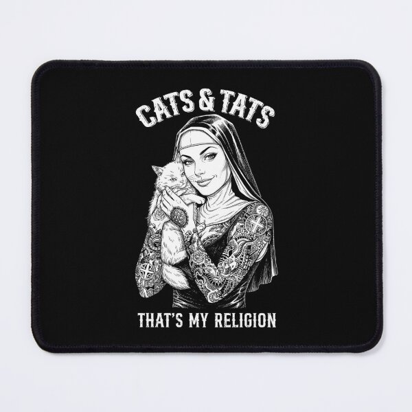 Item preview, Cats Tats Tattooed Cat Lover Nun Ink Girl Funny Inked Woman designed and sold by GrandeDuc.