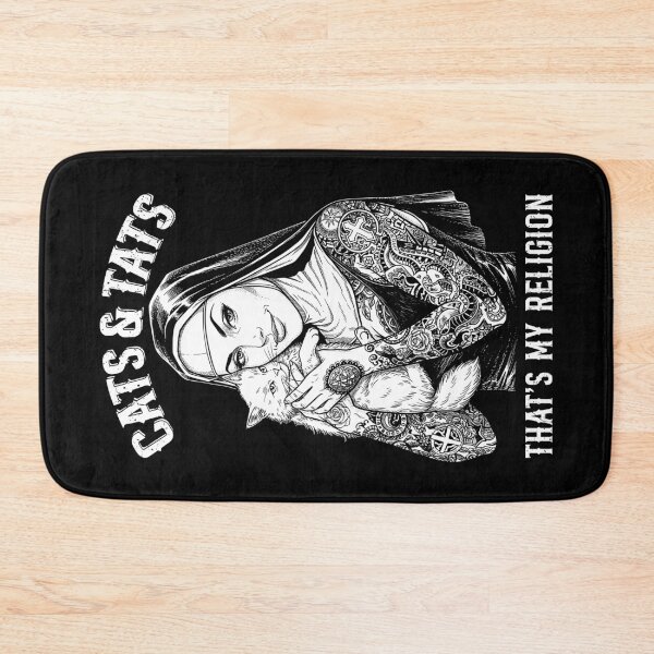 Item preview, Cats Tats Tattooed Cat Lover Nun Ink Girl Funny Inked Woman designed and sold by GrandeDuc.