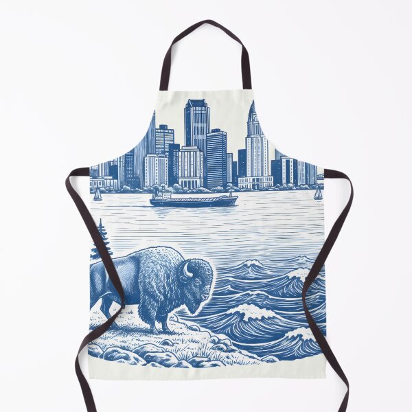 Item preview, Buffalo NY Cute Pastel Skyline Blue Cityscape Landscape designed and sold by HowToCanadian.