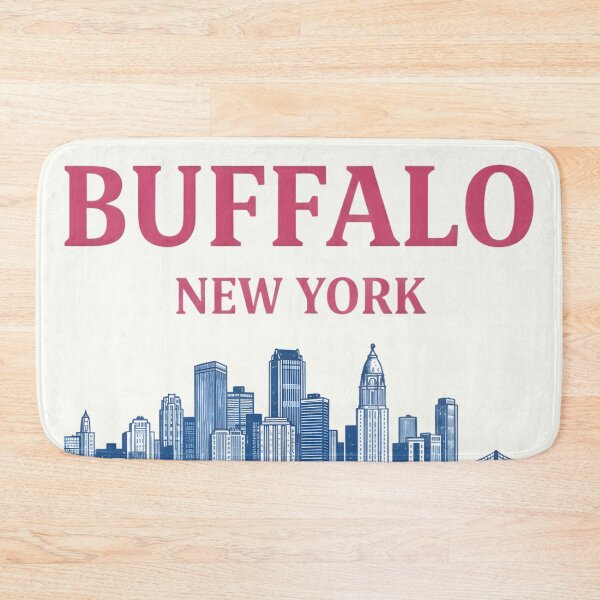 Item preview, Buffalo NY Cute Pastel Skyline Blue Cityscape Landscape designed and sold by HowToCanadian.