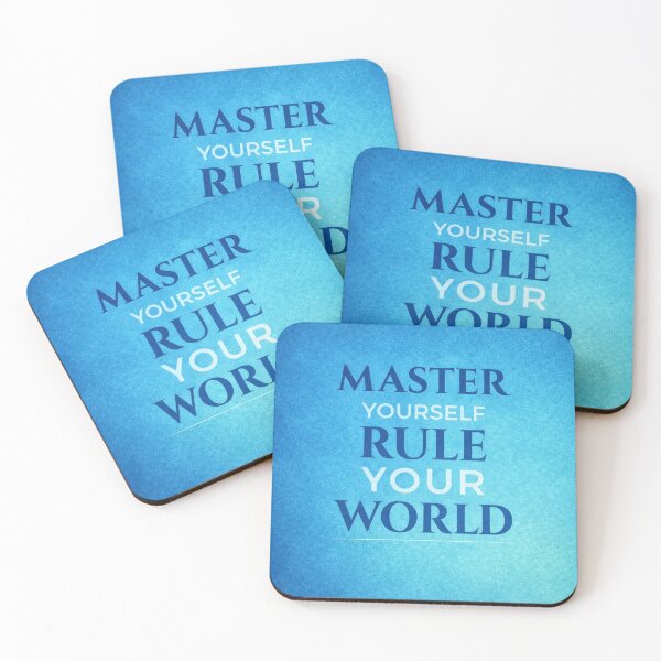 Item preview, Master Yourself Rule Your World Inspirational Quote designed and sold by the-dovlat.