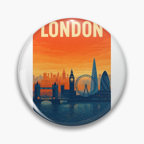 Item preview, London Cityscape with Tower Bridge, Big Ben, The Shard and London Eye along the River Thames designed and sold by Aryabek.