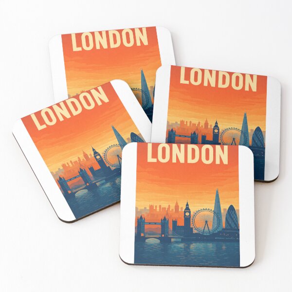 Item preview, London Cityscape with Tower Bridge, Big Ben, The Shard and London Eye along the River Thames designed and sold by Aryabek.