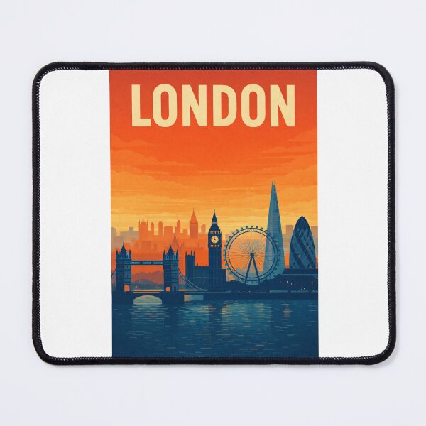 Item preview, London Cityscape with Tower Bridge, Big Ben, The Shard and London Eye along the River Thames designed and sold by Aryabek.