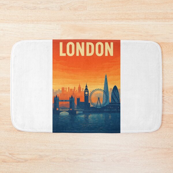 Item preview, London Cityscape with Tower Bridge, Big Ben, The Shard and London Eye along the River Thames designed and sold by Aryabek.