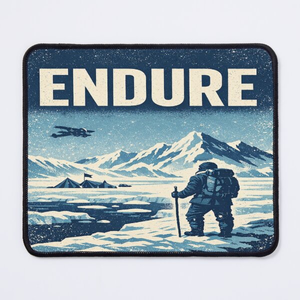 Item preview, Endure – Vintage Polar Expedition Adventure Poster | Motivational Explorer Wall Art designed and sold by Globalcitytees.