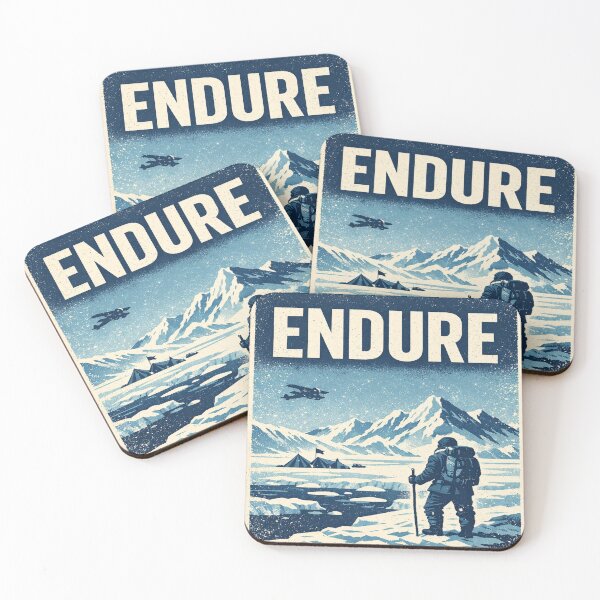 Item preview, Endure – Vintage Polar Expedition Adventure Poster | Motivational Explorer Wall Art designed and sold by Globalcitytees.