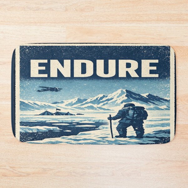 Item preview, Endure – Vintage Polar Expedition Adventure Poster | Motivational Explorer Wall Art designed and sold by Globalcitytees.