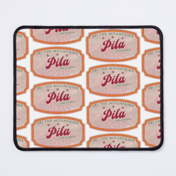 Item preview, Pila, Italy, Valle d’Aosta, Ski, textured skiing badge designed and sold by Wanderful-roads.