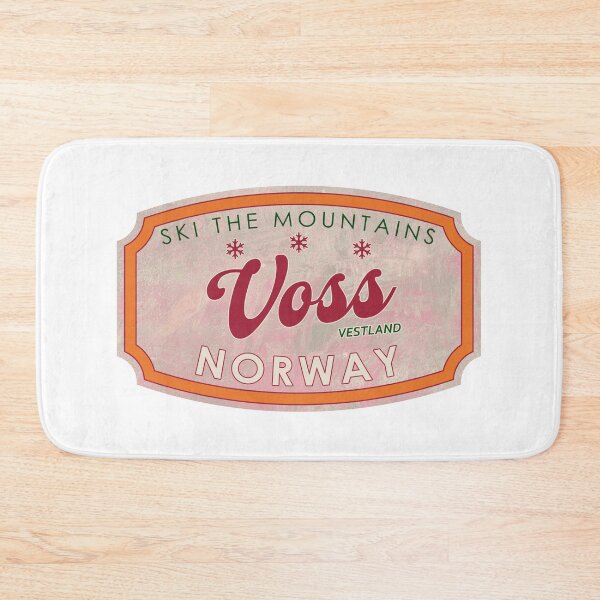 Item preview, Voss, Norway, Vestland, Ski, textured skiing badge designed and sold by Wanderful-roads.