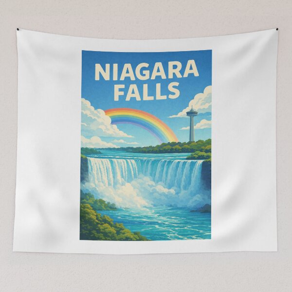Item preview, Niagara Falls and Horseshoe Falls along the Niagara River near Niagara Falls Ontario and Niagara Falls New York designed and sold by Aryabek.