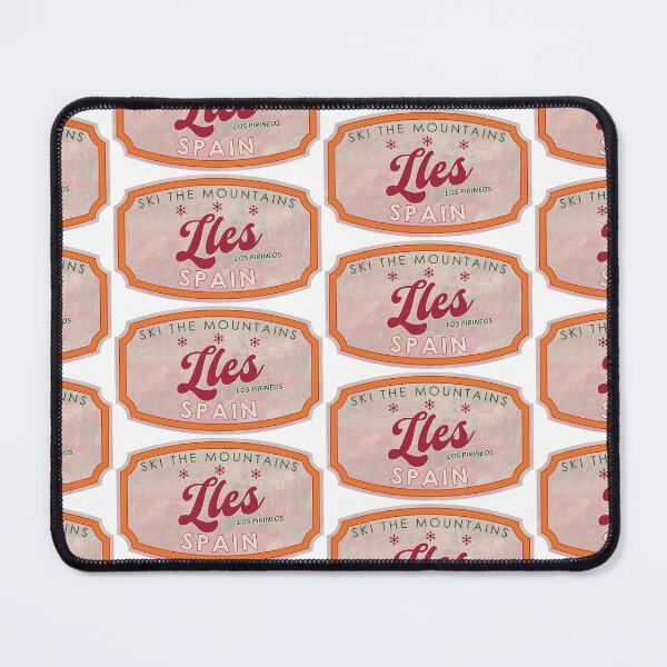 Item preview, Lles, Spain, Los Pirineos, Ski, textured skiing badge designed and sold by Wanderful-roads.