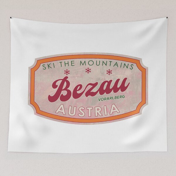 Item preview, Bezau, Austria, Vorarlberg, Ski, textured skiing badge designed and sold by Wanderful-roads.