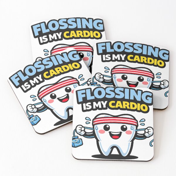 Item preview, Flossing Is My Cardio Funny Tooth Design designed and sold by raditya.