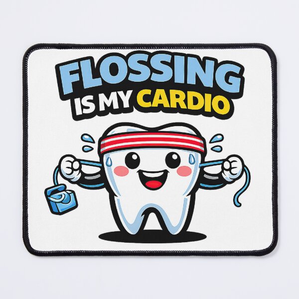 Item preview, Flossing Is My Cardio Funny Tooth Design designed and sold by raditya.