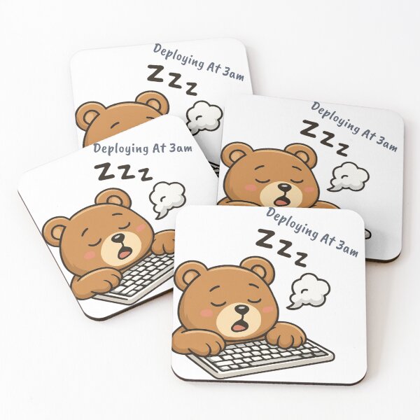 Item preview, Sleepy Developer Bear Keyboard Tired designed and sold by MAGEditions.