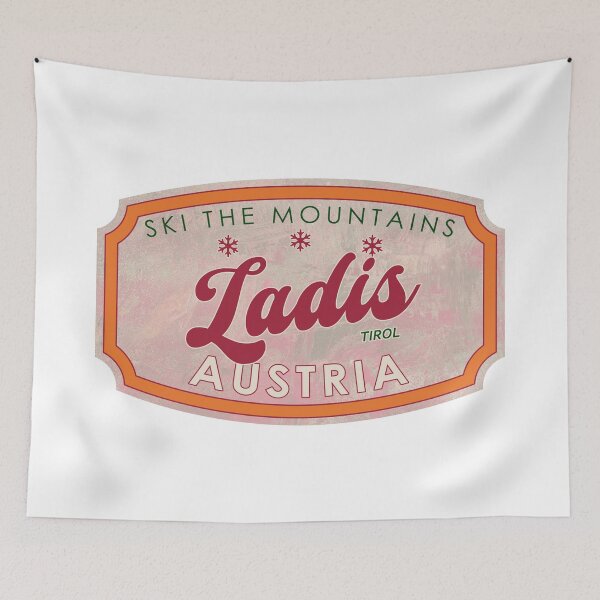 Item preview, Ladis, Austria, Tirol, Ski, textured skiing badge designed and sold by Wanderful-roads.