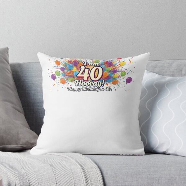 Item preview, I am 40 Hooray! Happy Birthday to Me - Tag My Shirt designed and sold by Tag My Shirt - Clothing Made to Be Written On..