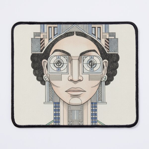 Item preview, Futuristic Pop Icon – Surreal Architectural Portrait designed and sold by ReVYBE.
