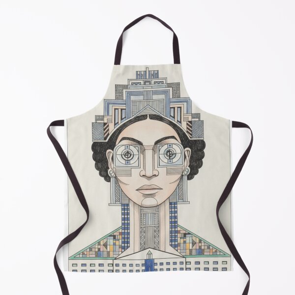 Item preview, Futuristic Pop Icon – Surreal Architectural Portrait designed and sold by ReVYBE.