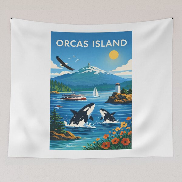 Item preview, Orcas Island in San Juan Islands near Mount Constitution and Moran State Park Washington designed and sold by Aryabek.