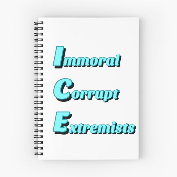 Item preview, ICE: Immoral. Corrupt. Extremists. - Simple Letter Print Edition designed and sold by DesignsByADiva.