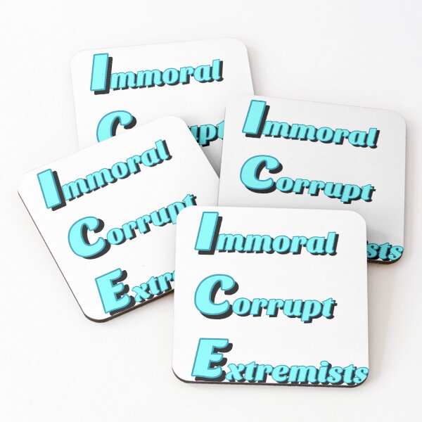 Item preview, ICE: Immoral. Corrupt. Extremists. - Simple Letter Print Edition designed and sold by DesignsByADiva.