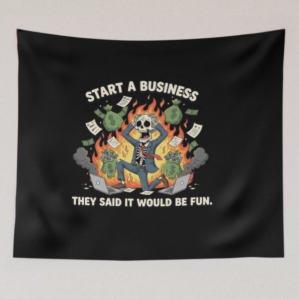 Item preview, Funny Skeleton Entrepreneur designed and sold by Meryem Mamouni.