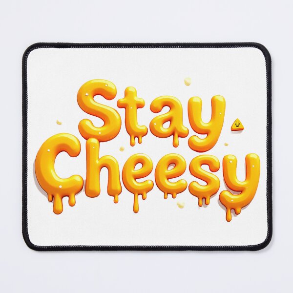 Item preview, Stay Cheesy – Melty Drip Cheese Typography | Funny Foodie Pun Sticker & T‑Shirt Design designed and sold by Nene's design.