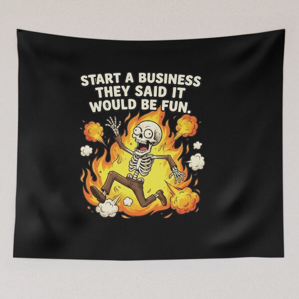 Item preview, Funny Skeleton Entrepreneur  designed and sold by Meryem Mamouni.