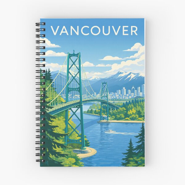 Item preview, Vancouver British Columbia with Lions Gate Bridge and Stanley Park near Burrard Inlet designed and sold by Aryabek.